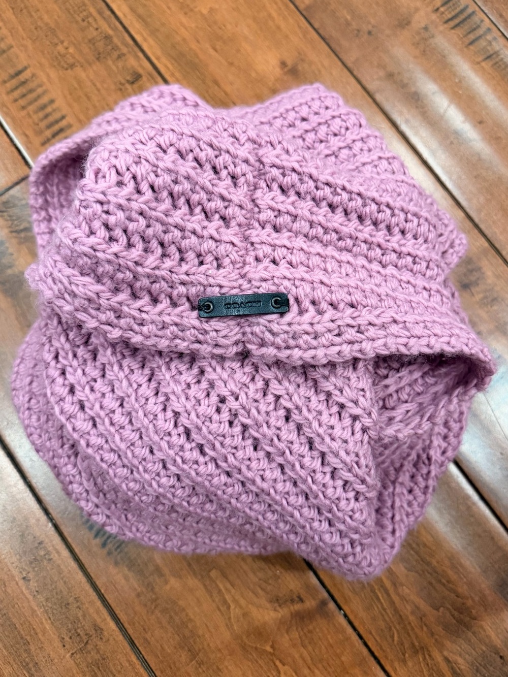 Coach Chunky Knit Infinity Loop Scarf